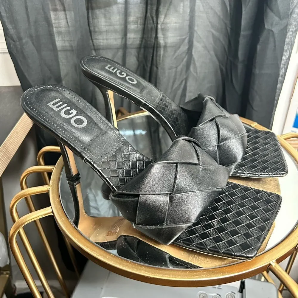 EGO TurntUp Woven Square Toe Mules